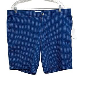 Goodfellow Linden Chino Shorts Stretch Flat Front Zip Waterloo‎ Blue Men Sz 40W